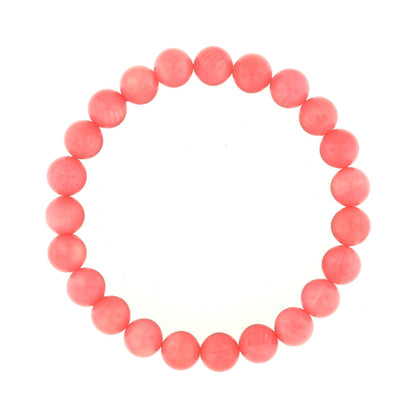 Pink Coral Bead Bracelet (Enhanced)