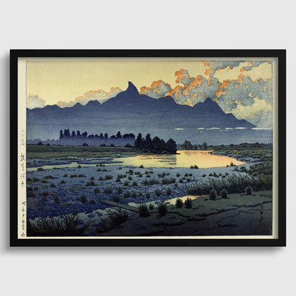 Kawase Hasui Japanese Art Print: Maebashi Marsh Giclee, Studio Ghibli Style