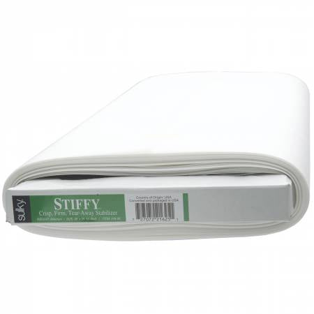 Support non-tissé déchirage facile rigide Sulky Stiffy blanc