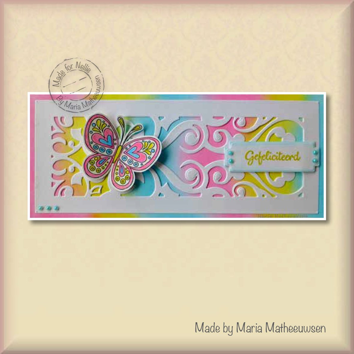 Nellie's Choice Tampon Transparent Mandalas Papillon Paisley