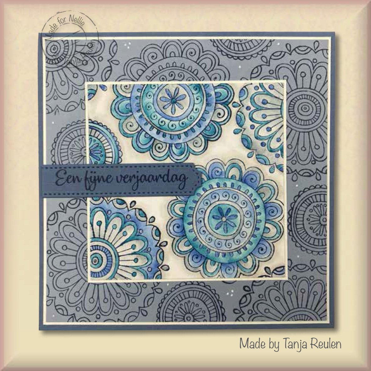 Nellie's Choice Tampon Transparent Mandalas Papillon Paisley