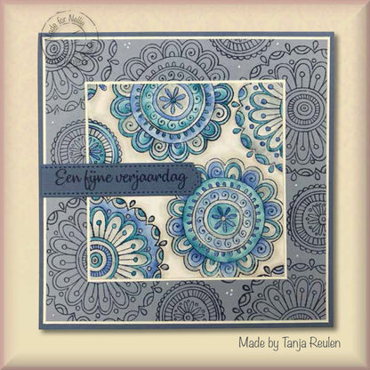 Nellie's Choice Tampon Transparent Mandalas Papillon Paisley