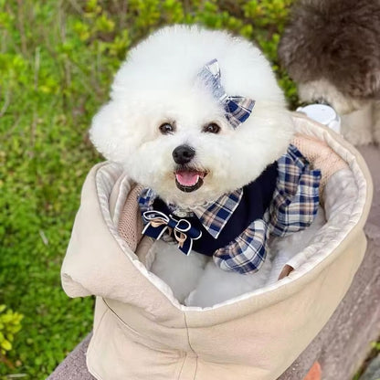Fiona Set – Luxury Plaid Outfit Set for Dogs