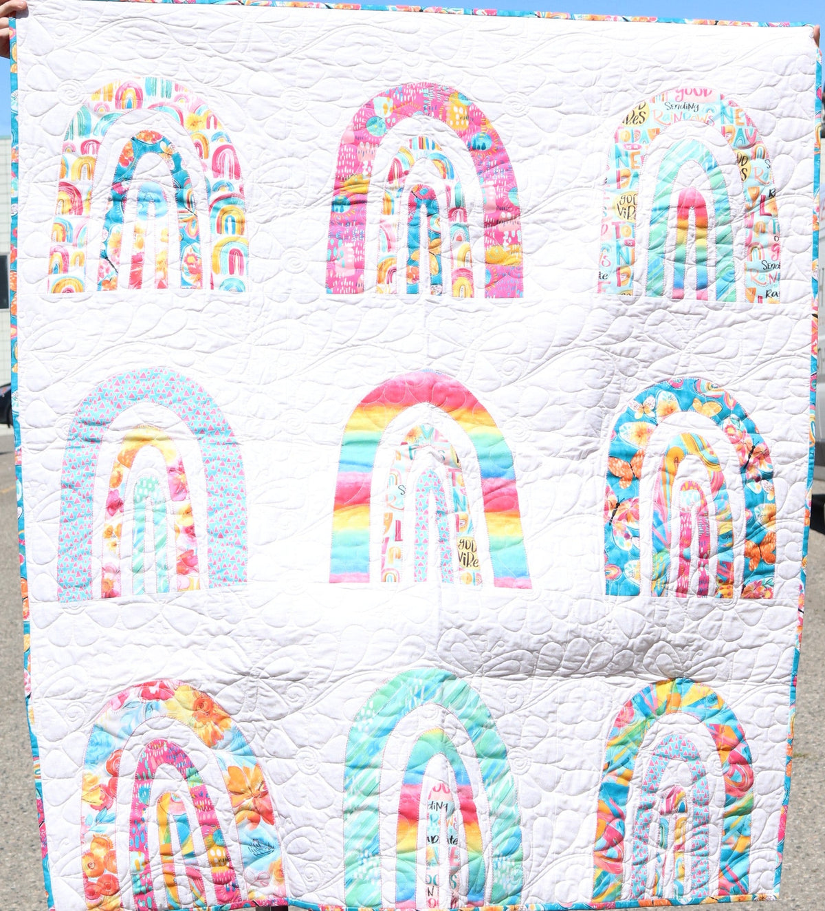 Store Sample- Baby Quilt- Rainbows