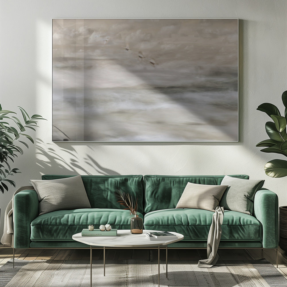 Wall art Swans over sea