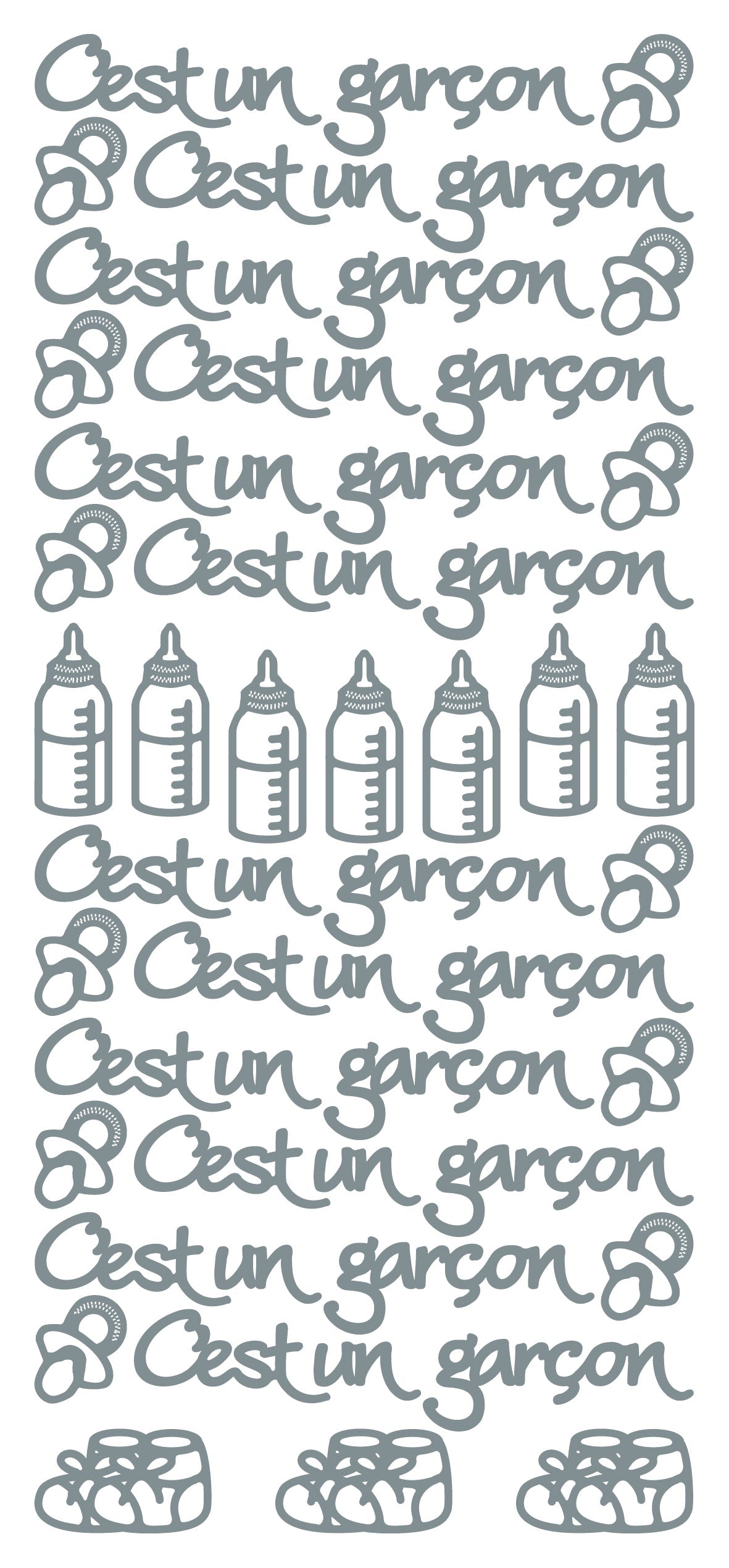 Peel Off Stickers - Cést un garçon