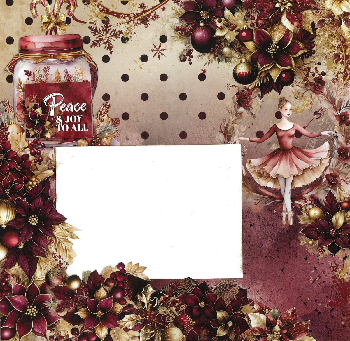 3Quarter Designs Sugarplum Wreath 12x12 Design Paper & Diecuts Set
