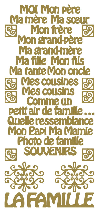 Autocollants pelables - La Famille