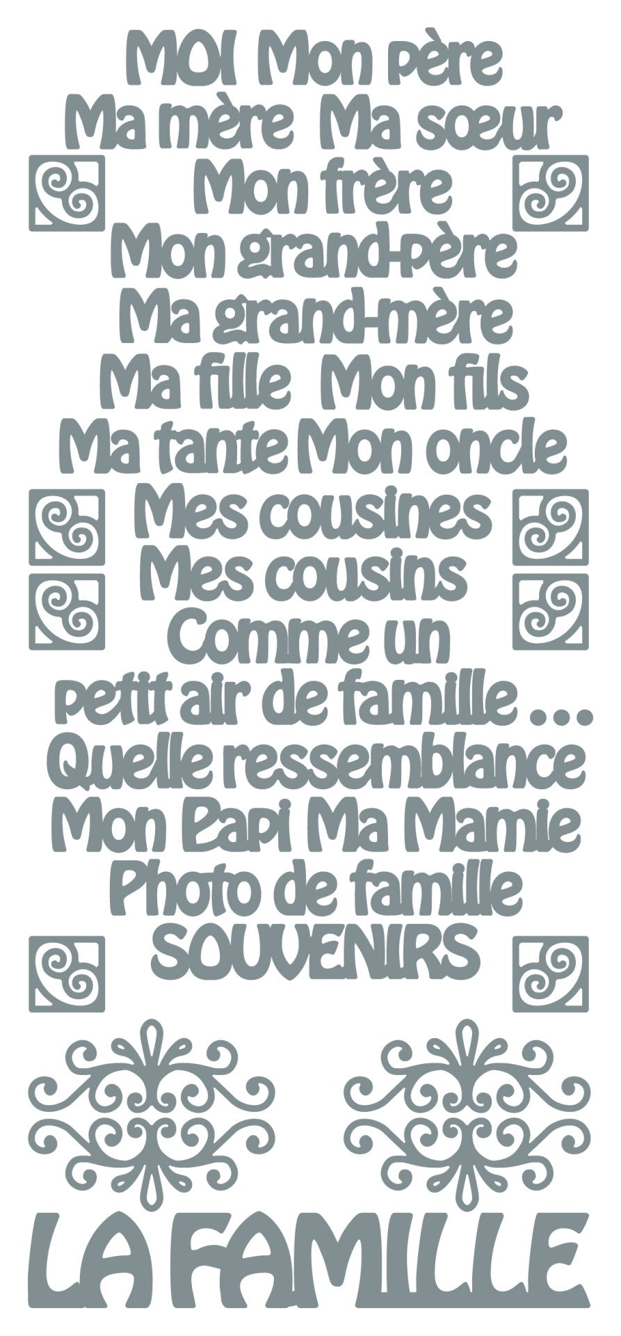 Autocollants pelables - La Famille