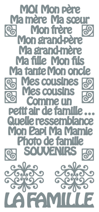 Autocollants pelables - La Famille