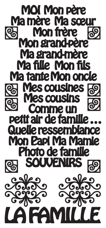 Autocollants pelables - La Famille
