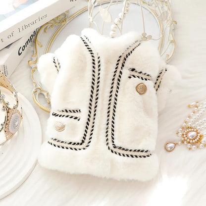 Venus Fur Trim Dog Coat | Warm Dog Coat for Cold Weather