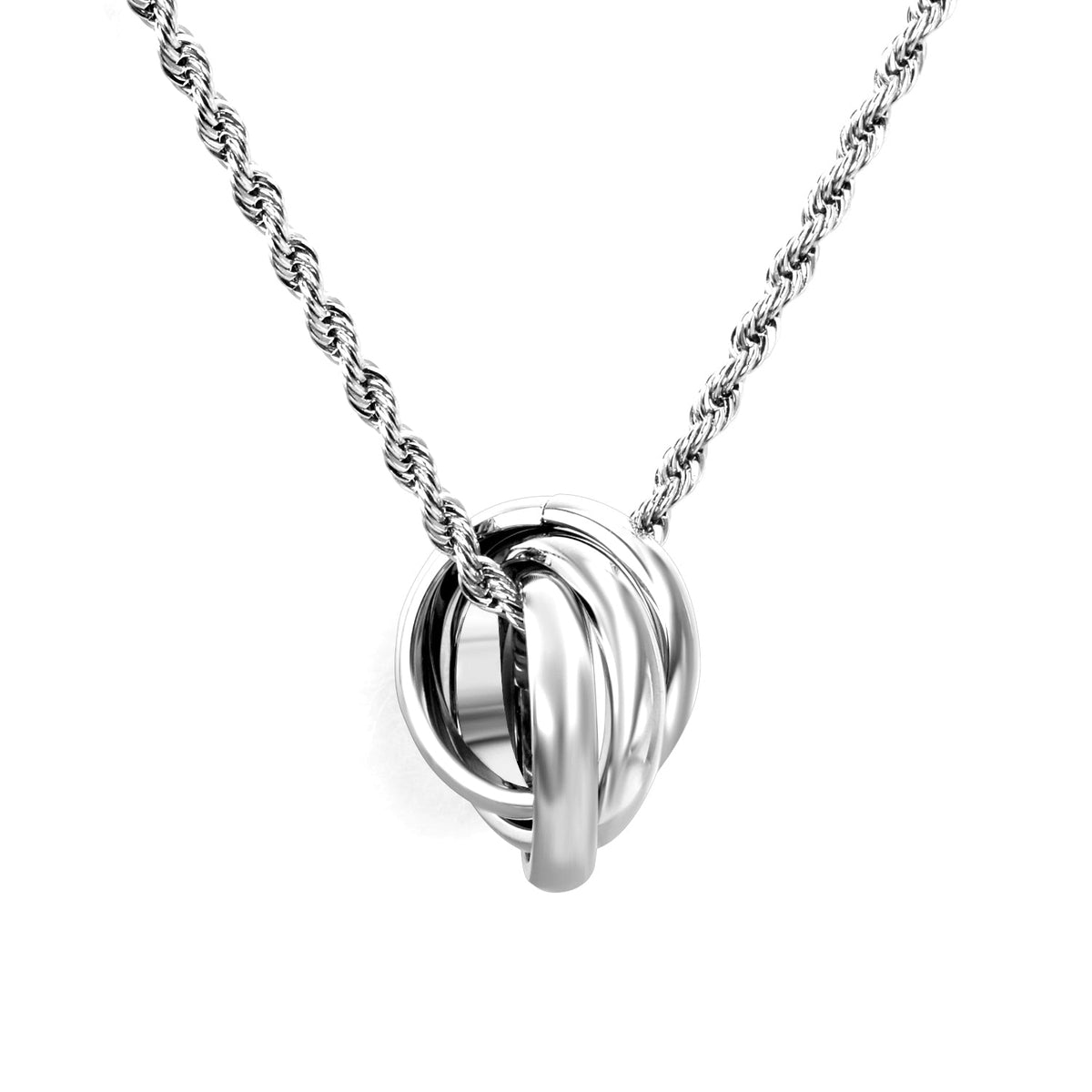 Collier pendentif moulin torsadé