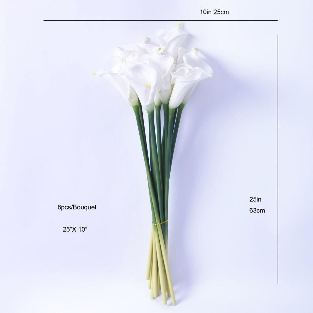 Bouquet de lys calla blancs artificiels Lawi 63,5 cm X 25,4 cm (Lot de 12)