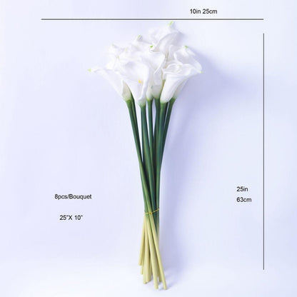 Bouquet de lys calla blancs artificiels Lawi 63,5 cm X 25,4 cm (Lot de 12)