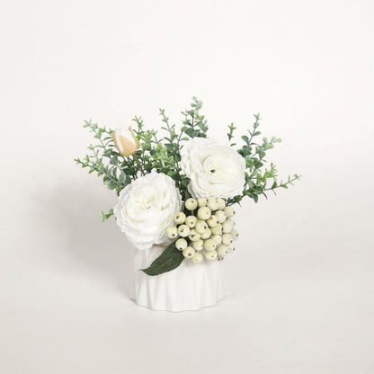 Bouquet de fleurs artificielles en pot Aviva 8''X8''