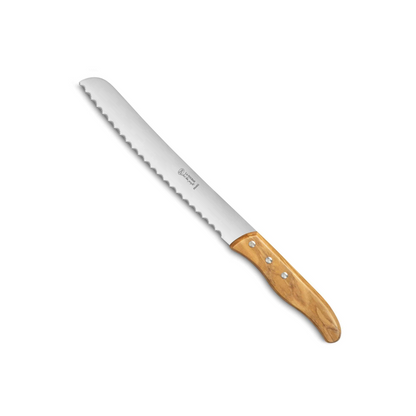 Couteau à Pain – Manche en Bois d'Olivier - 20 cm