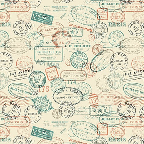 Blank Quilting Time Travel 3018-41 Ivory Stamps
