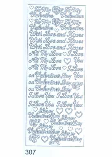 Autocollants décoratifs - Tout mon amour/Joyeuse Saint-Valentin
