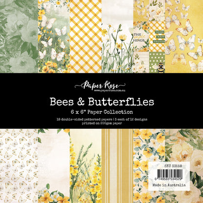 Collection de papiers 15x15 Abeilles & Papillons 33558