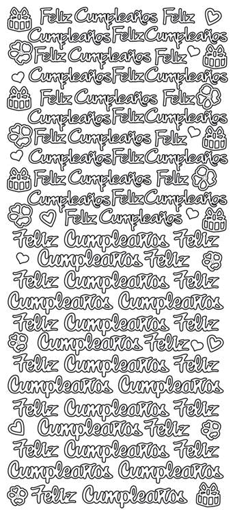 Autocollants pelables - Feliz Cumpleanos