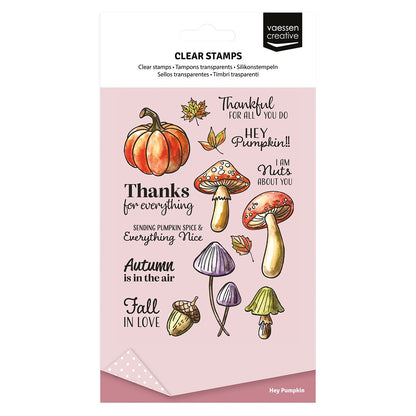 Vaessen Creative • Tampons transparents Hey Pumpkin 16 pièces