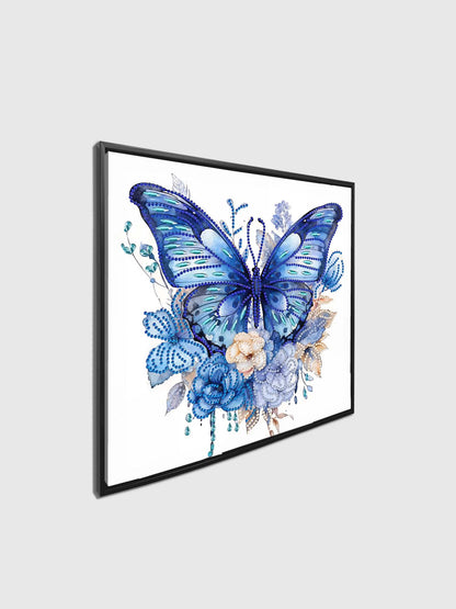 Décoration Murale - Grand Papillon Bleu - Impression sur Toile