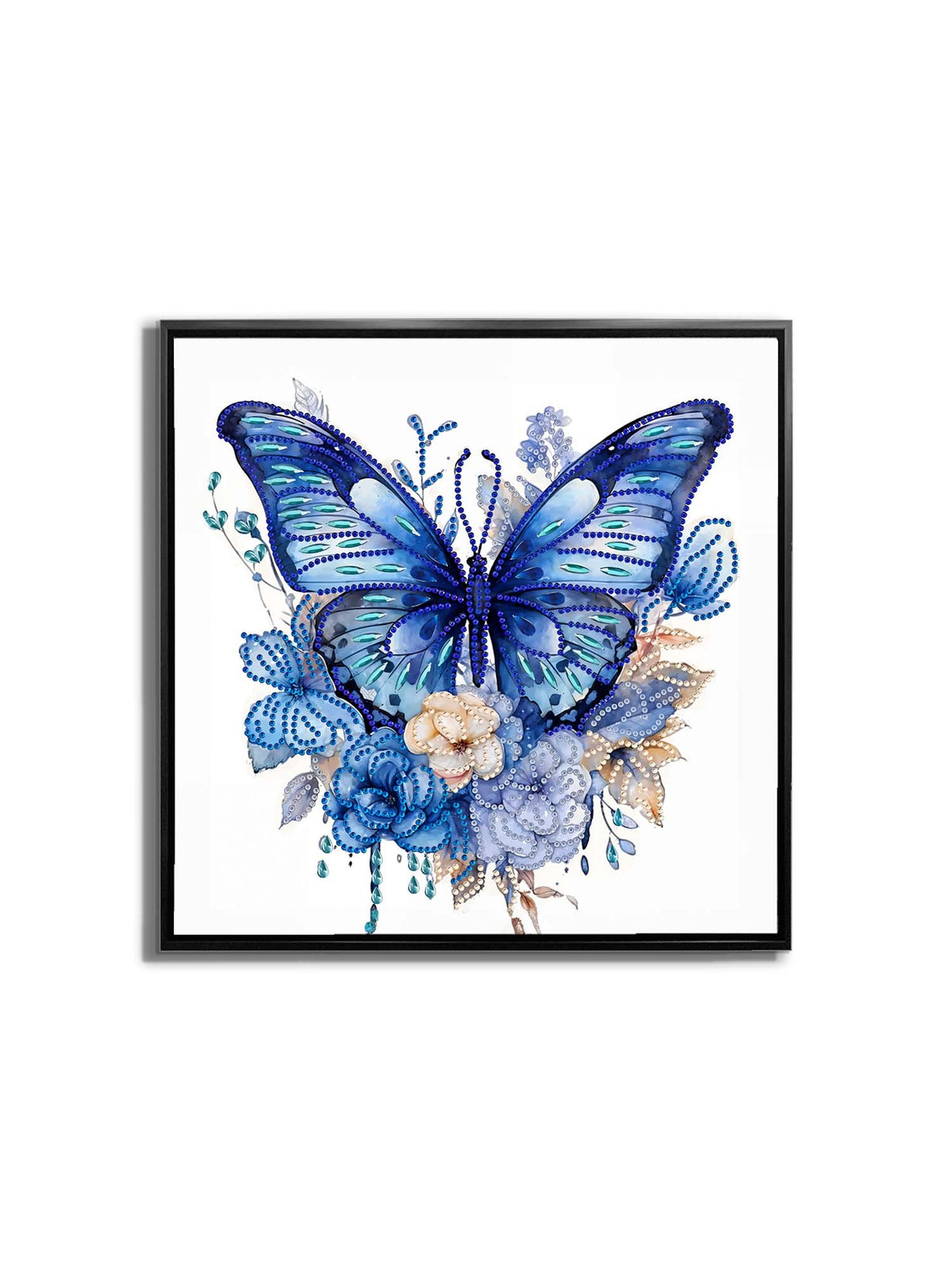 Décoration Murale - Grand Papillon Bleu - Impression sur Toile
