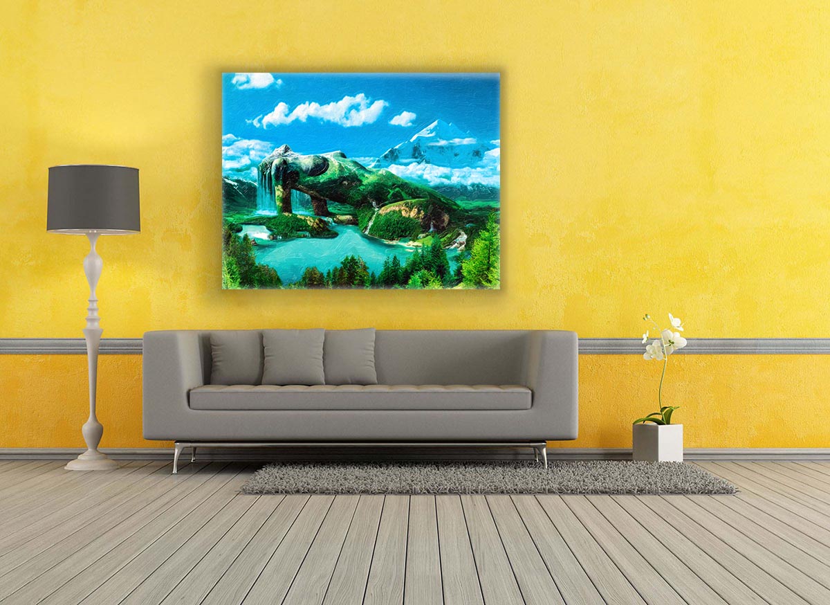 "Mère Nature" - Toile d'art - Décoration murale - Vernis diamant.