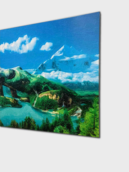 "Mère Nature" - Toile d'art - Décoration murale - Vernis diamant.
