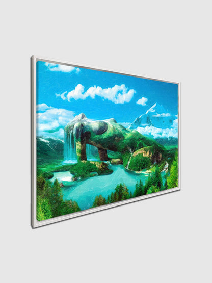 "Mère Nature" - Toile d'art - Décoration murale - Vernis diamant.