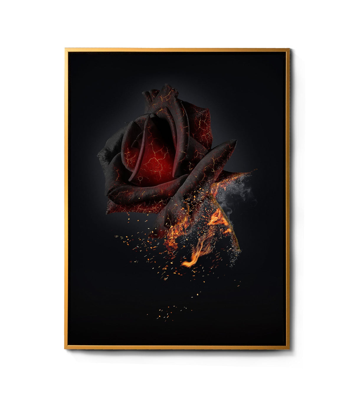 Impression sur toile - Rose ardente - Décoration murale