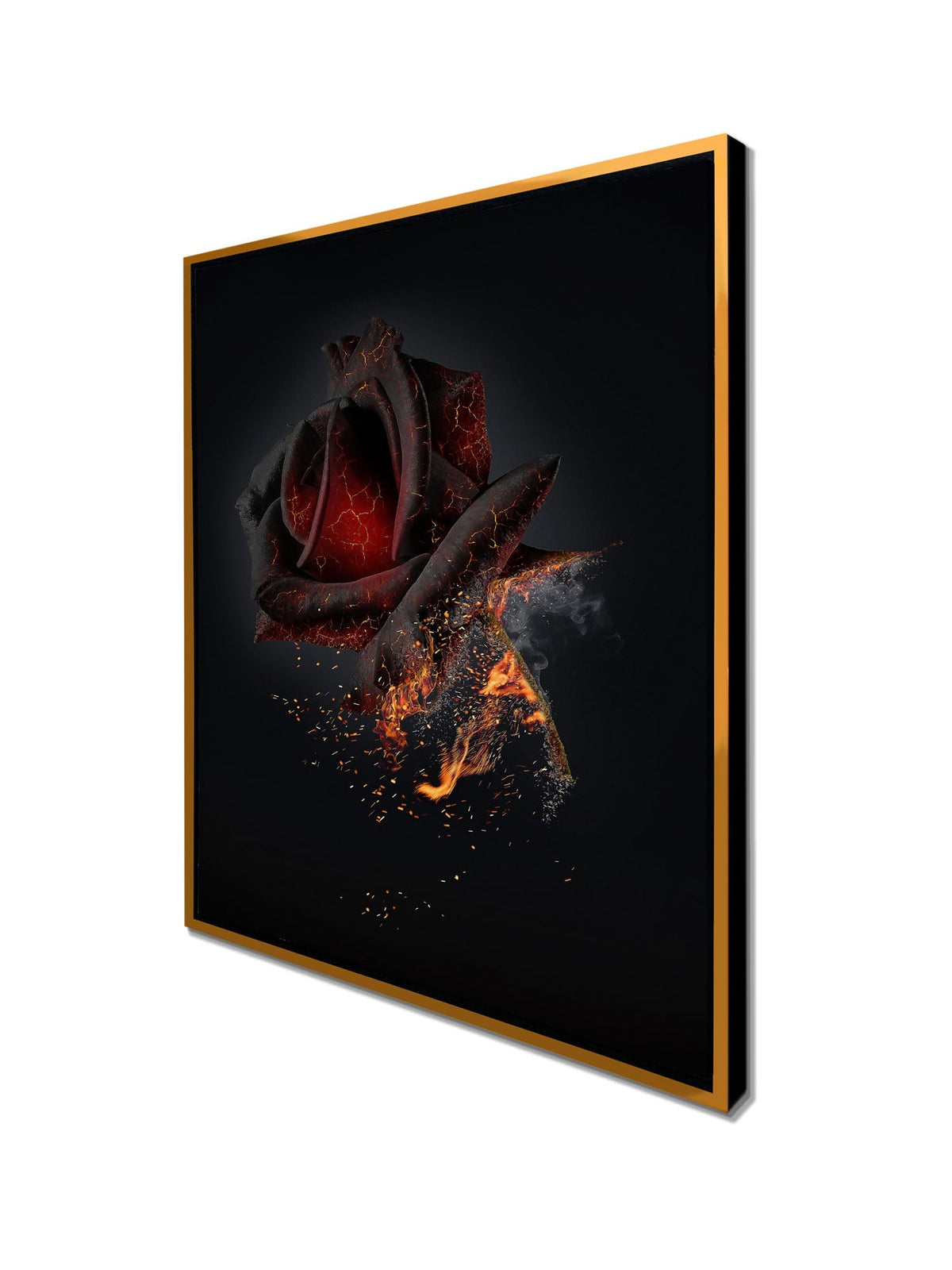 Impression sur toile - Rose ardente - Décoration murale
