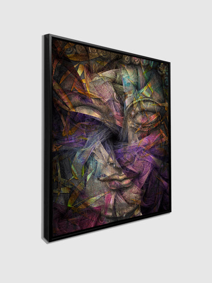 Wall Art Dimensional Buddha -Fine Art Canvas