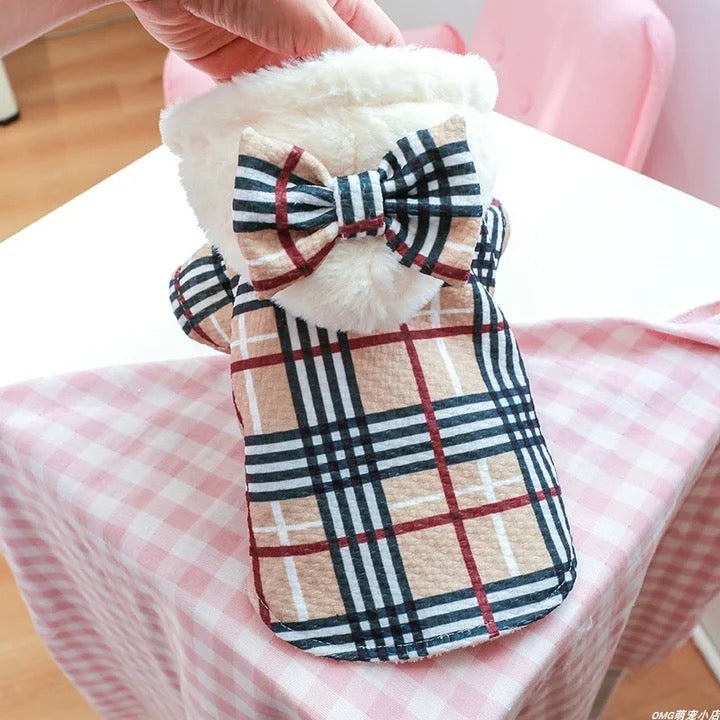 Brrbrry Plaid Dog Trench Coat | Classic Dog Outerwear