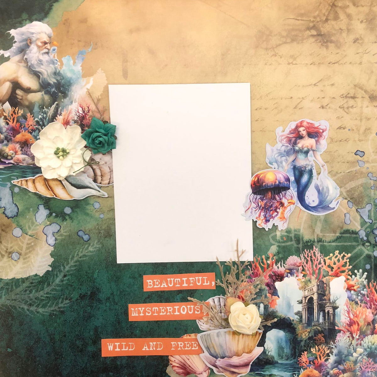 Collection de scrapbooking 3Quarter Designs Le Royaume de Poséidon 30x30 cm