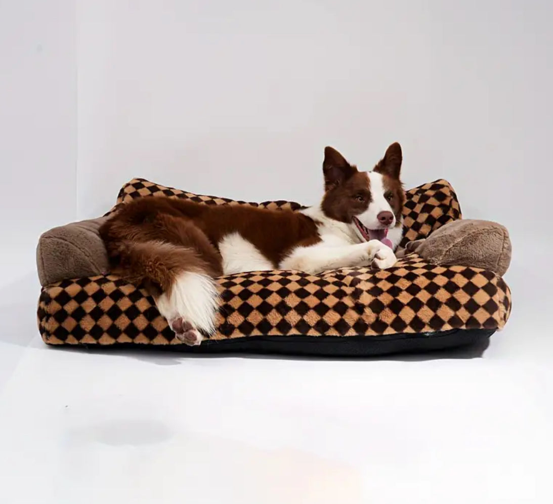 Chewy Pawtton Dog Sofa Bed | Checker Lounge Pet Bed