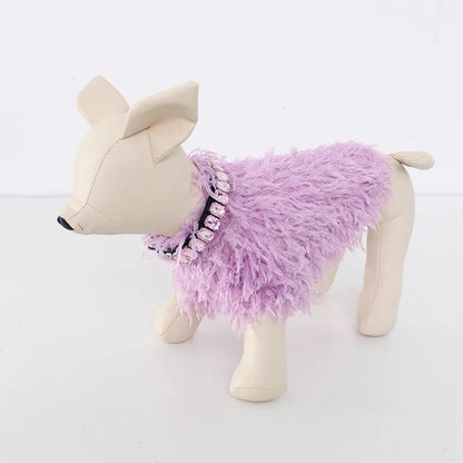 Gatsby Ruffle Knit Dog Sweater | Textured Cozy Dog Sweater
