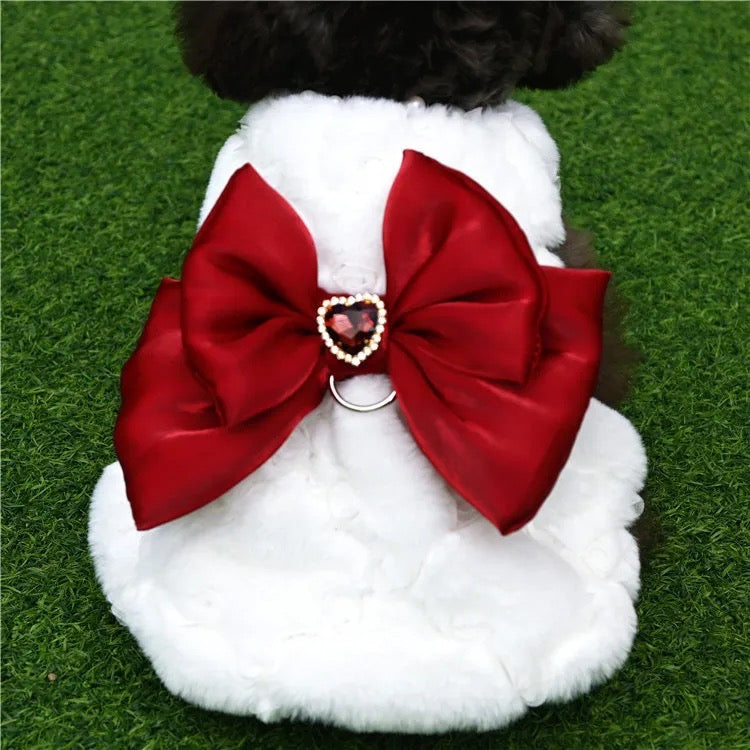 Ensemble Manteau Doux pour Chien « Sois ma Valentine » | Tenue pour Chien pour la Saint-Valentin