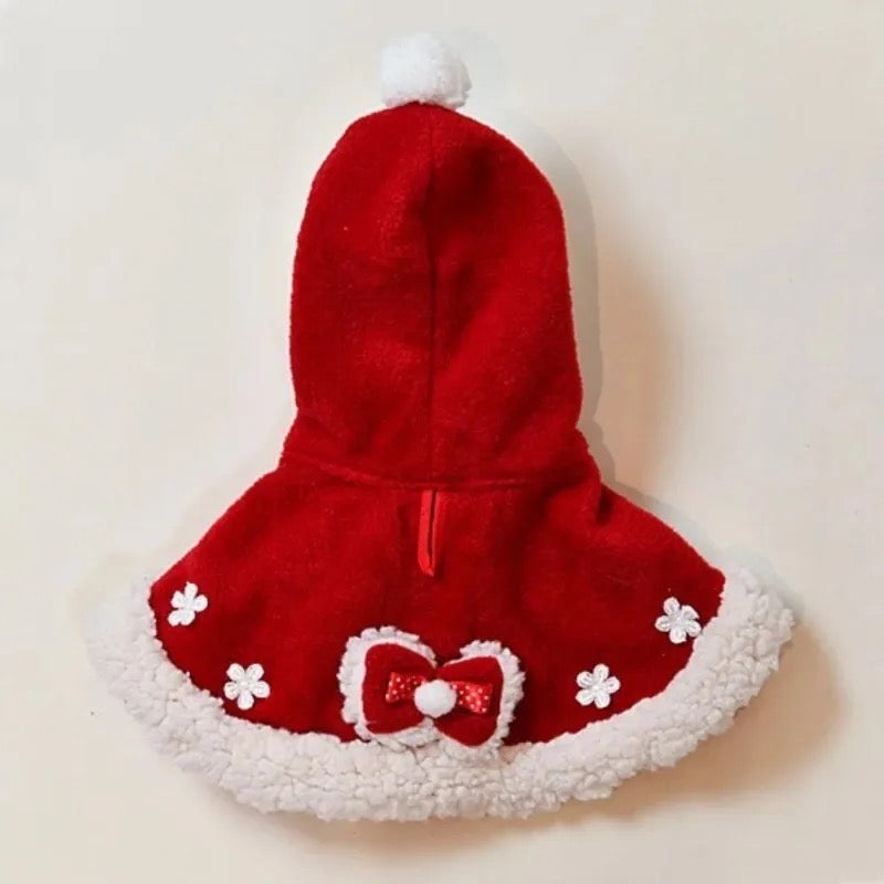 Snow on Christmas Day Dog Cloak | Holiday Outerwear Clothing