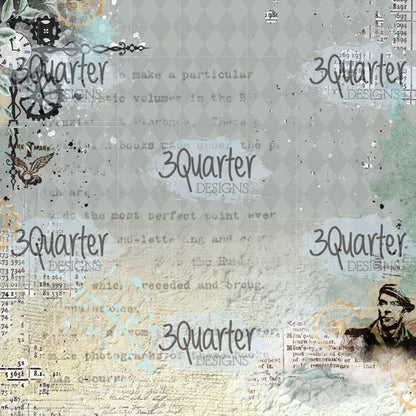 3Quarter Designs - 8" X 8" Paper Pack - Vintage Man