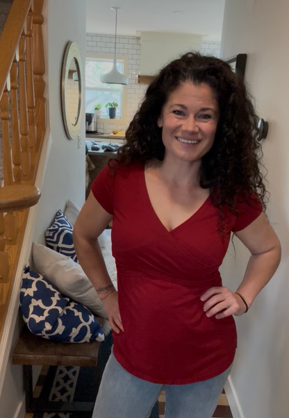 Crossover Maternity and Nursing Tee Shirt