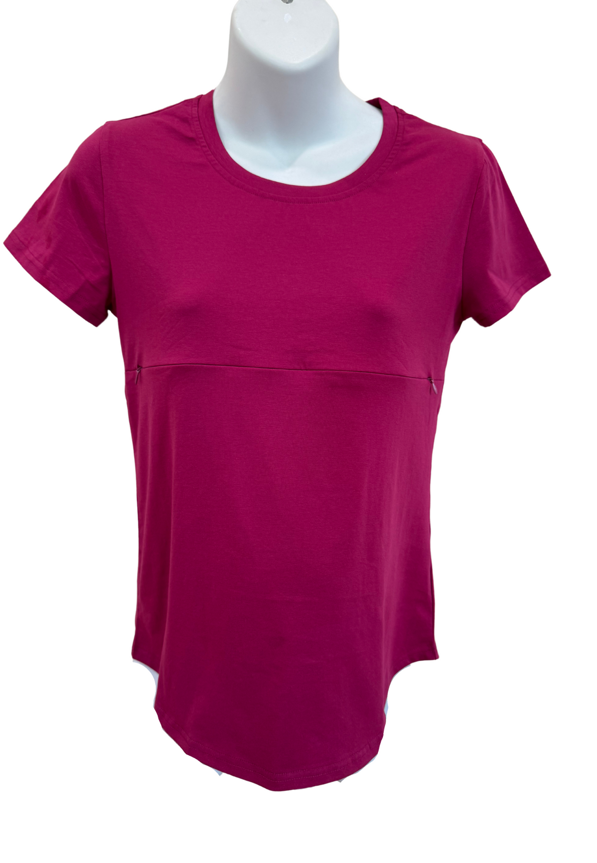 Tori Full Zip Short Sleeve Nursing Tee Shirt