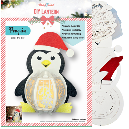 Lanternes en papier à faire soi-même CrafTreat - Pingouin