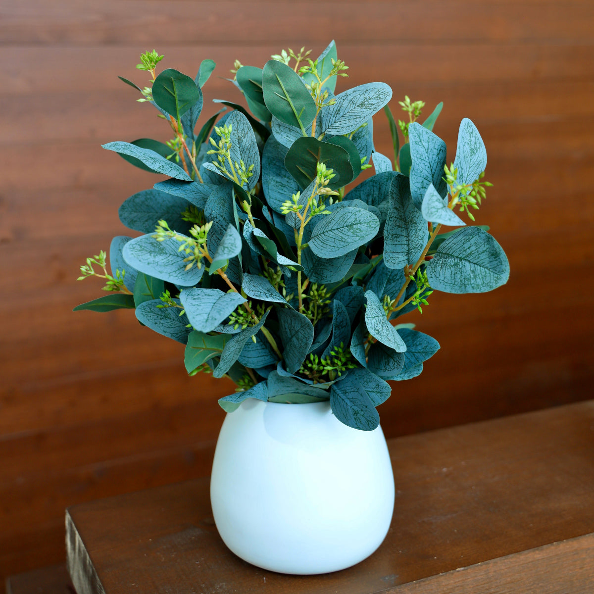 Bouquet de fausses feuilles d'eucalyptus Faris 85 x 35,5 cm (lot de 4)
