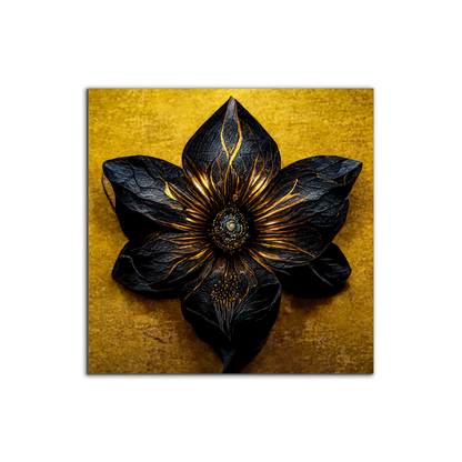 Impression sur toile - Fleur noire - Décoration murale