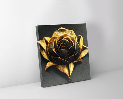 Canvas Print-Open gold blossom-Wall Art