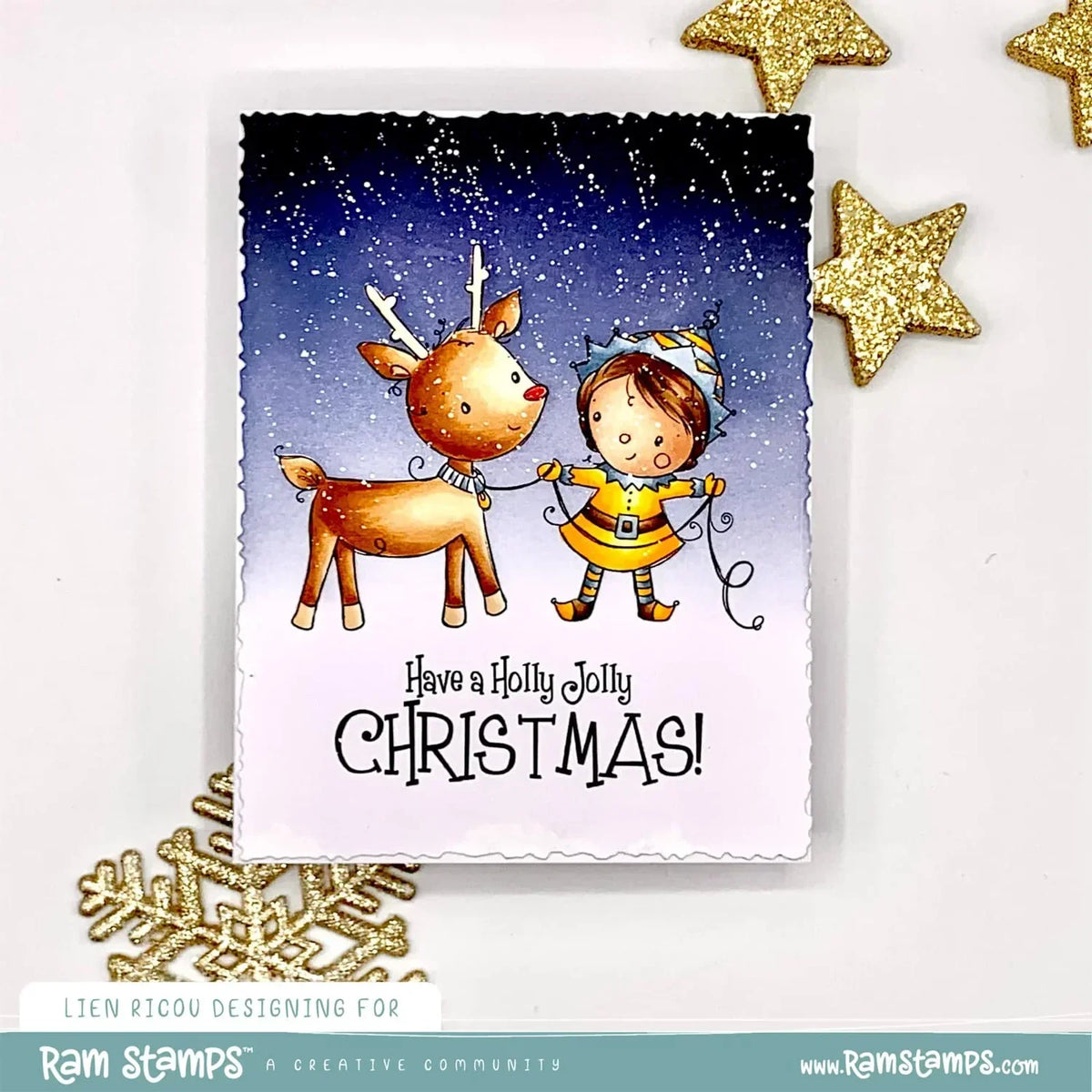 Tampon transparent lutin joyeux Holly 32664