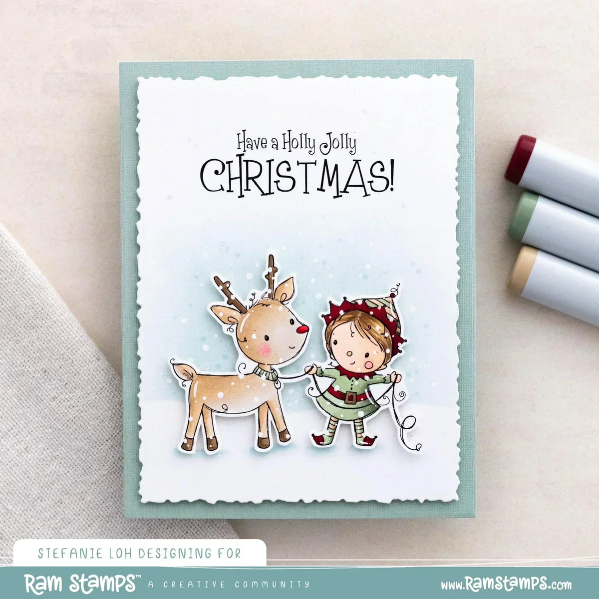 Tampon transparent lutin joyeux Holly 32664