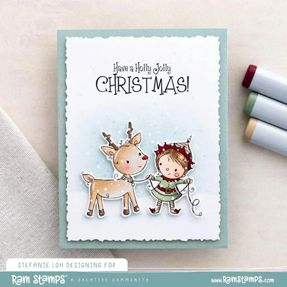Tampon transparent lutin joyeux Holly 32664